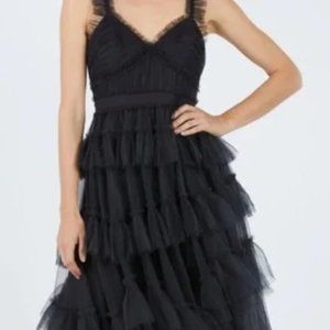 Showstopping long black BCBG gown
